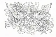 Faith Over Fear tattoo design idea