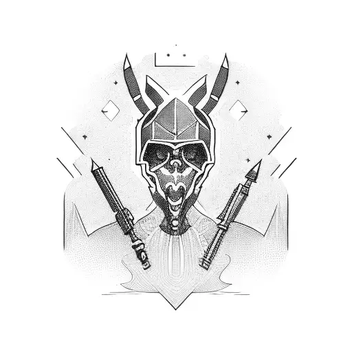 Psychedelic gamer tattoo design idea