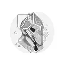 Psychedelic gamer tattoo design idea