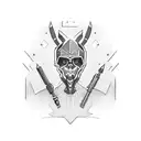 Psychedelic gamer tattoo design idea