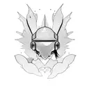 Psychedelic gamer tattoo design idea