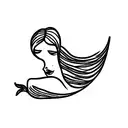 Mermaid with eyeliner tattoo design idea