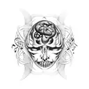 A tattoo combining music notes and brain neurons to represent the intersection of music and psychology tattoo design idea