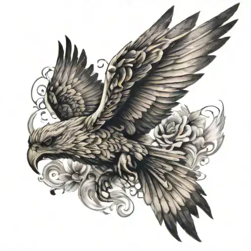 full sleeve fourth wing  tattoo design idea