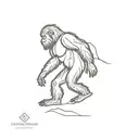 bigfoot figure tattoo design idea