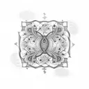 A mathematical fractal equation forming a pattern tattoo design idea