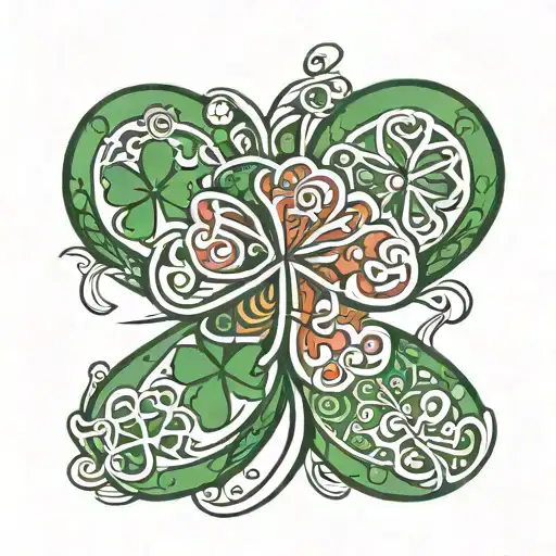 shamrock YNWA inscription tattoo tattoo design idea