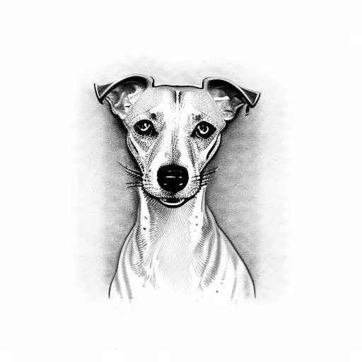 Whippet tattoo design idea