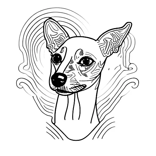 Whippet tattoo design idea