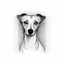 Whippet tattoo design idea