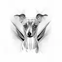 Whippet tattoo design idea