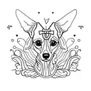 Whippet tattoo design idea