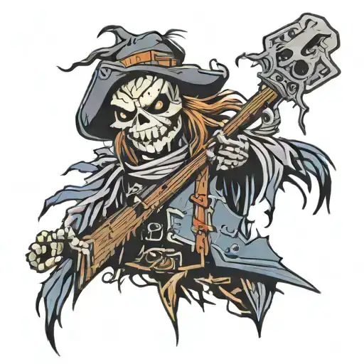 punk rock scarecrow  tattoo design idea