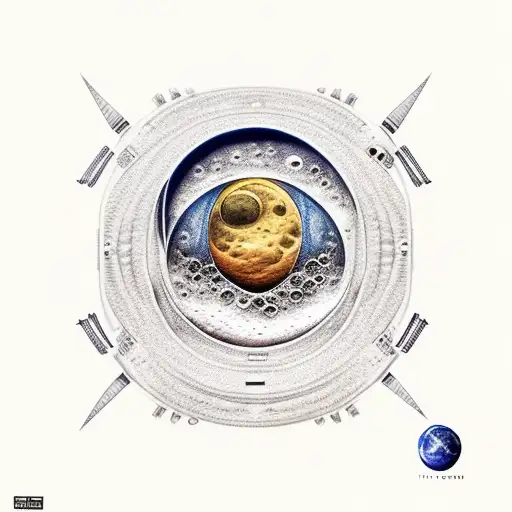 Moon, Space travel , Time Travel , warp speed. money. tattoo design idea