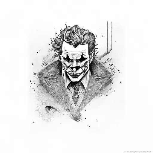 joker End cards tattoo design idea