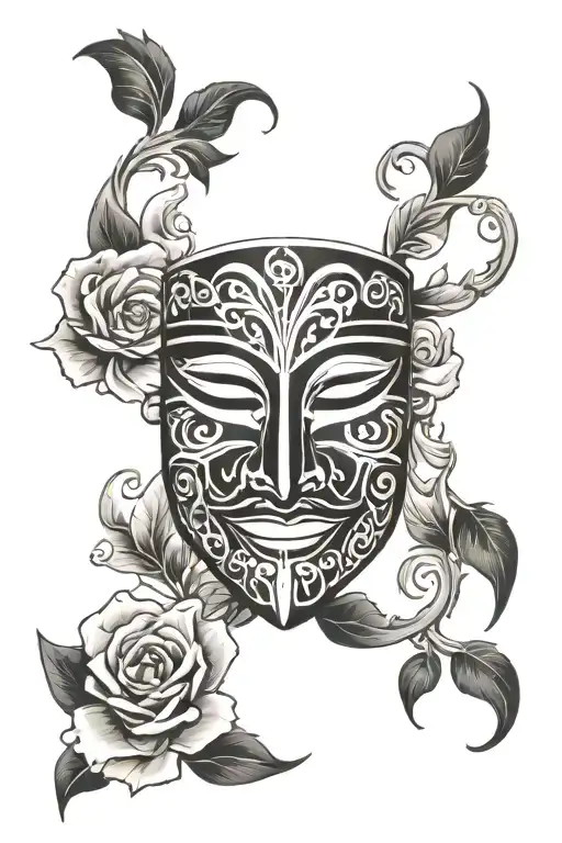 chicano mask tattoo design idea