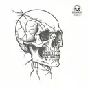 Broken Skull tattoo design idea