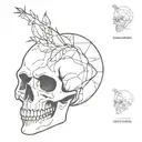Broken Skull tattoo design idea