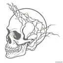 Broken Skull tattoo design idea