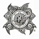 jacket with the name Microdiving tattoo design idea