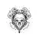 bear skull  tattoo design idea