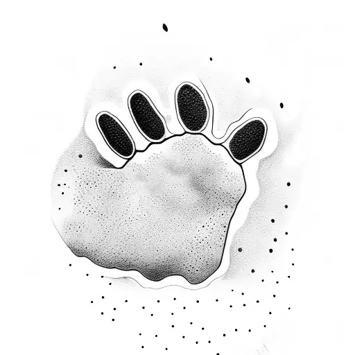 Dog paw tattoo design idea