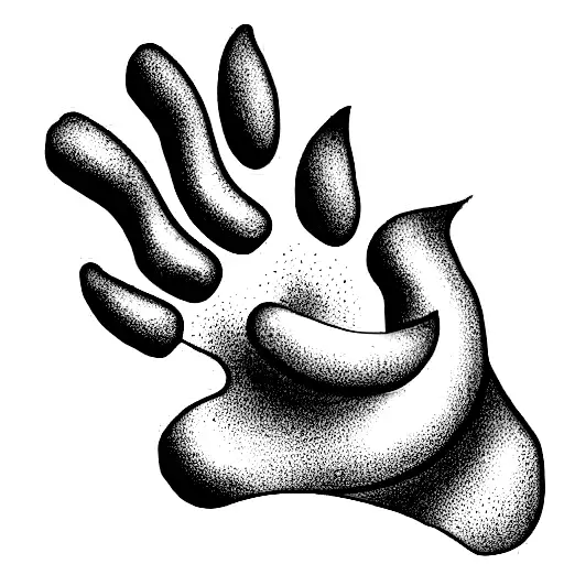 Dog paw With the name Pepper tattoo design idea