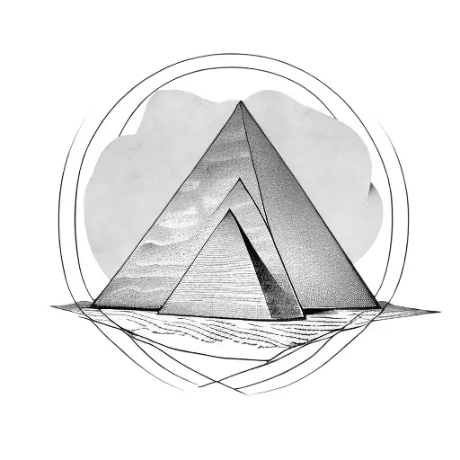 cycling , chain, pyramid, wind tattoo design idea