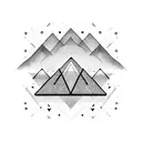 cycling sport in pyramid, in the corners( friendship, mentality, family, dreams) tattoo design idea