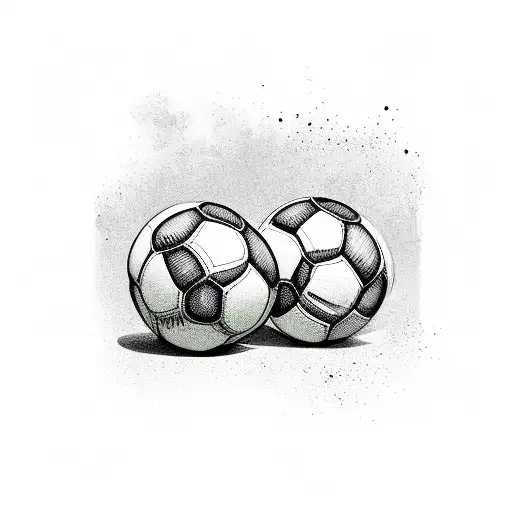 Drug dealer juggling soccer balls made of palm tree leaves tattoo design idea