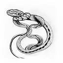 Snake in fire tattoo design idea
