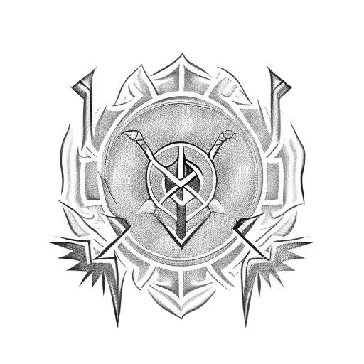 Ukrainian trident tattoo design idea