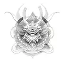 i want a sleeve tattoo with the Japanese flower, Japanese samurai , Egyptian gods , Greek gods, angels and the eagle all tattoo design idea