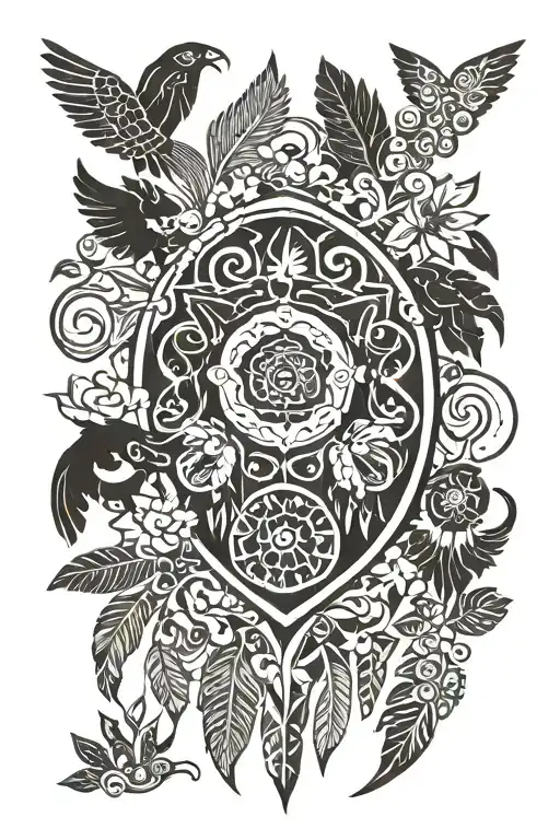sturgeon, bear paw, eagle talon, raven claw, wolf paw, buffalo print, turtle track, bee, ojibwe florals   tattoo design idea
