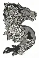 sturgeon, bear paw, eagle talon, raven claw, wolf paw, buffalo print, turtle track, bee, ojibwe florals    tattoo design idea