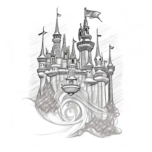 Cinderella's Castle  tattoo design idea