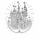 Cinderella's Castle  tattoo design idea
