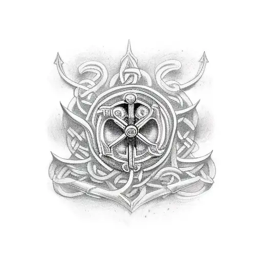 galic, irish, momento mori, Live by the sword die by the sword tattoo design idea