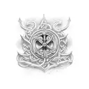 galic, irish, momento mori, Live by the sword die by the sword tattoo design idea