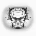 Mental Confusion Man tattoo design idea