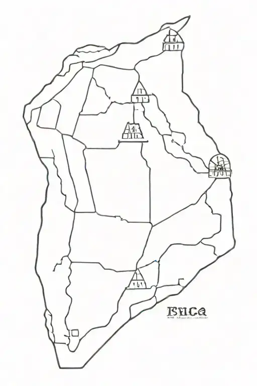 peru outline and nazca lines  tattoo design idea