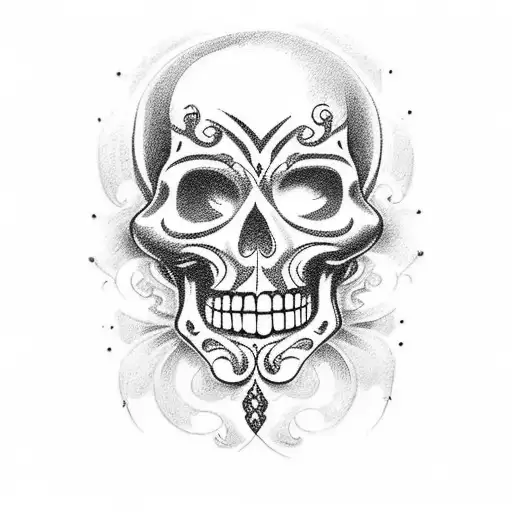classic style with the words "Live Forever" in and  "or die in the attempt!", Day Of The Dead tattoo design idea