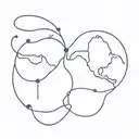 long distance relationship tattoo design idea