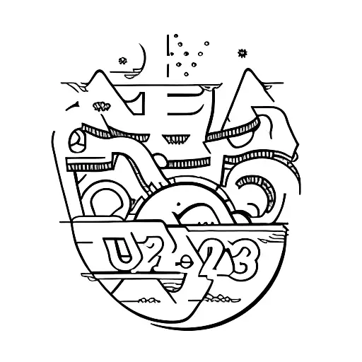 Generate a minimalistic text-based design in an Italian style dedicated to 12th July 2023. Use elegant and classic fonts tattoo design idea