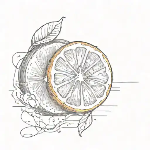 a slice of orange   tattoo design idea