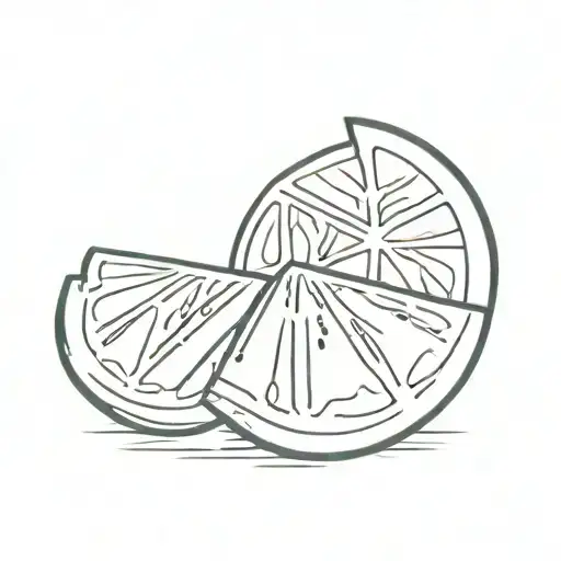 orange slice   tattoo design idea