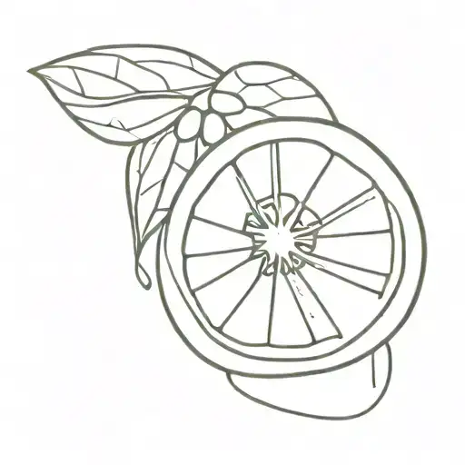 a slice of orange   tattoo design idea