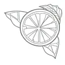 orange slice  tattoo design idea