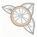 orange slice  tattoo design idea