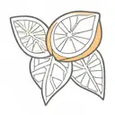 orange slice  tattoo design idea